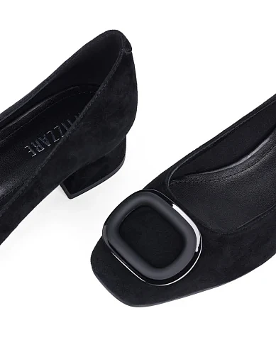 Жіночі туфлі Attizzare велюрові чорні (A309-12) - фото 5 - Miraton