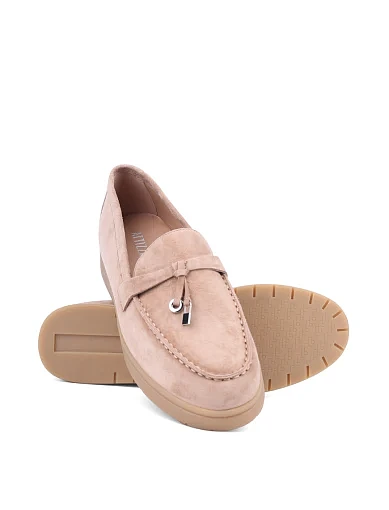 Жіночі сліпери Attizzare велюрові бежеві (Y078-935-2) - фото 2 - Miraton