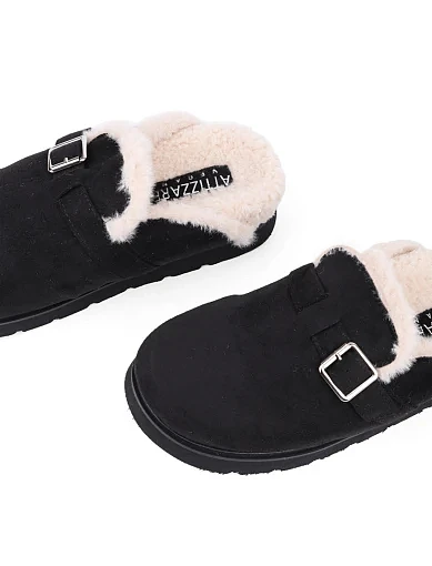 Жіночі сабо Attizzare зі штучної шкіри чорні з підкладкою зі штучної шкіри (24A23-1) - фото 5 - Miraton