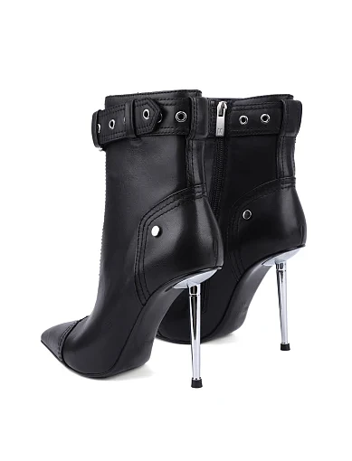 Жіночі черевики MIRATON шкіряні чорні з підкладкою з байки (L2330-2) - фото 4 - Miraton