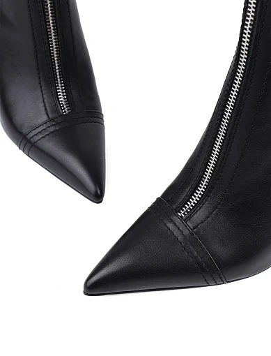 Жіночі черевики MIRATON шкіряні чорні з підкладкою з байки (L2330-2) - фото 5 - Miraton