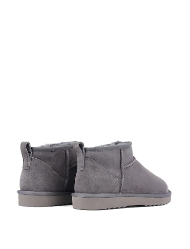 Жіночі уггі Attizzare велюрові сірі з підкладкою з натурального хутра (ATTU-21) - фото 4 - Miraton