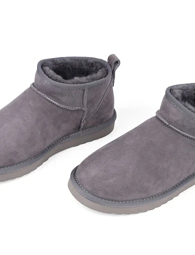 Жіночі уггі Attizzare велюрові сірі з підкладкою з натурального хутра (ATTU-21) - фото 5 - Miraton