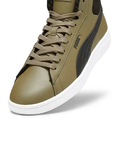 Чоловічі черевики PUMA Smash 3.0 Mid зі штучної шкіри зелені з підкладкою зі штучного хутра - фото 6 - Miraton