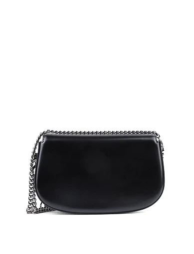 Жіноча сумка кросс-боді MIRATON чорна шкіряна з декоративною застібкою - фото 3 - Miraton