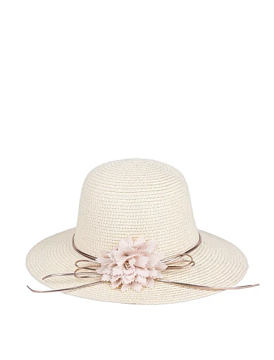 Капелюх із соломи молочного кольору - фото 3 - Miraton