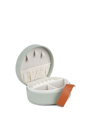 Бокс для прикрас MIRATON з екошкіри зелений - фото 3 - Miraton