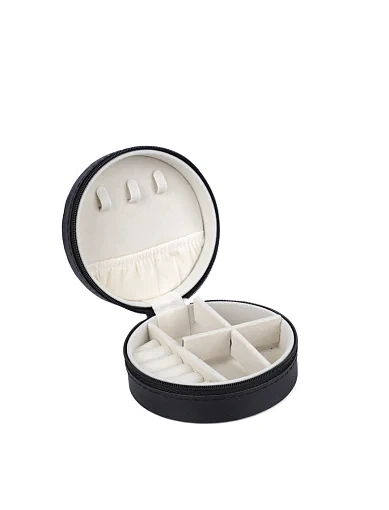 Бокс для прикрас MIRATON з екошкіри чорний - фото 3 - Miraton