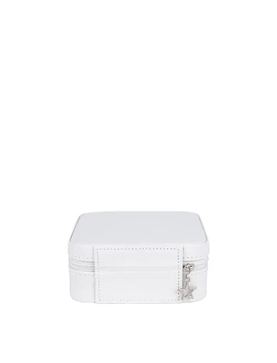 Бокс для прикрас MIRATON з екошкіри білий - фото 3 - Miraton