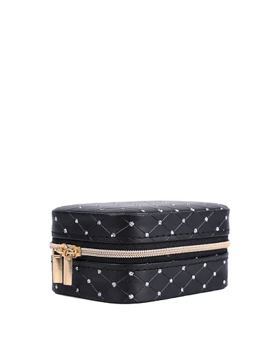 Бокс для прикрас MIRATON з екошкіри чорний - фото 2 - Miraton