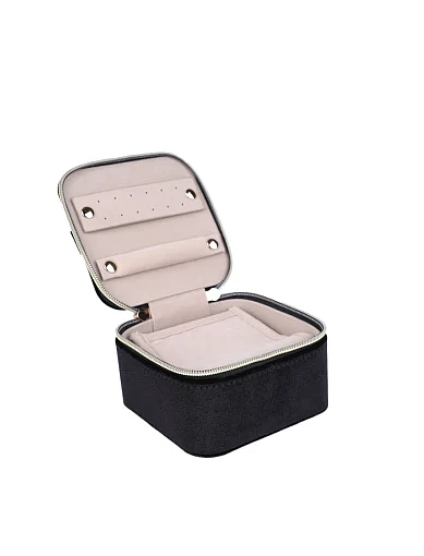 Бокс для прикрас MIRATON велюровий чорний - фото 3 - Miraton