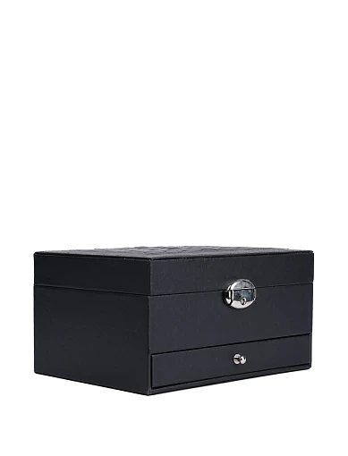 Бокс для прикрас MIRATON з екошкіри чорний - фото 2 - Miraton