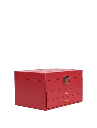 Бокс для прикрас MIRATON з екошкіри червоний - фото 2 - Miraton