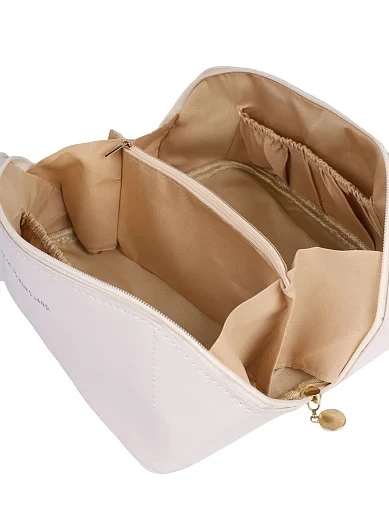 Косметичка з екошкіри молочна - фото 3 - Miraton