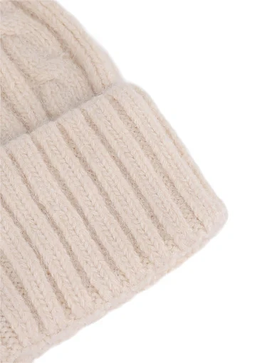 Шапка ангорова бежева(BK-10) - фото 2 - Miraton
