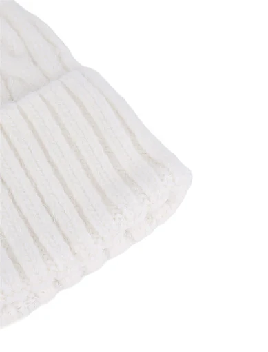 Шапка ангорова біла(BK-11) - фото 2 - Miraton