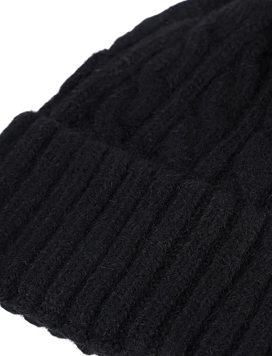 Шапка ангорова чорна(BK-12) - фото 2 - Miraton