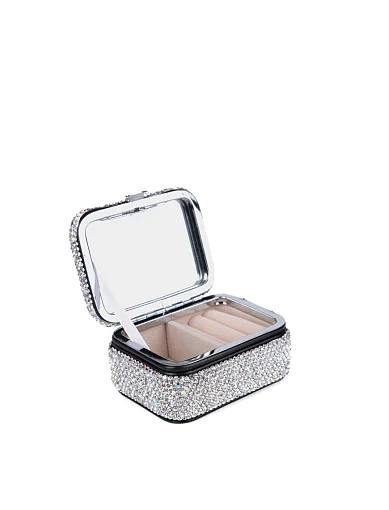 Бокс для прикрас MIRATON з камінням білий - фото 4 - Miraton