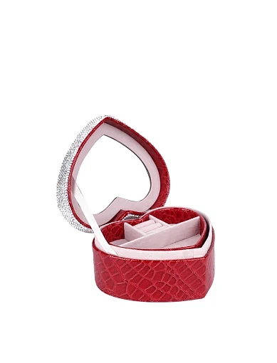 Бокс для прикрас MIRATON з камінням червоний - фото 4 - Miraton