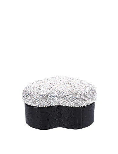 Бокс для прикрас MIRATON з камінням чорний - фото 3 - Miraton