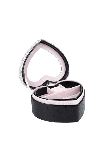 Бокс для прикрас MIRATON з камінням чорний - фото 4 - Miraton
