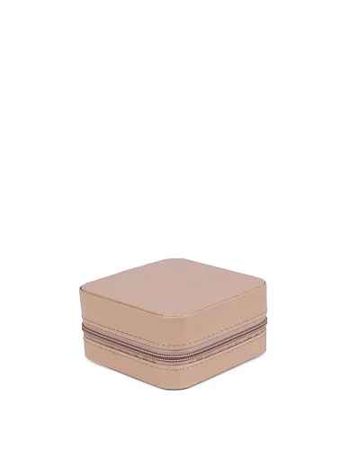 Бокс для прикрас MIRATON з екошкіри бежевий - фото 2 - Miraton
