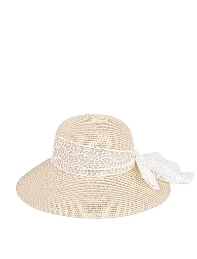 Капелюх із соломи молочного кольору - фото 2 - Miraton