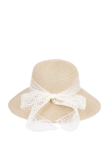 Капелюх із соломи молочного кольору - фото 3 - Miraton