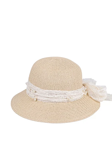 Капелюх із соломи молочного кольору - фото 2 - Miraton