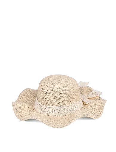 Капелюх із соломи молочного кольору - фото 2 - Miraton