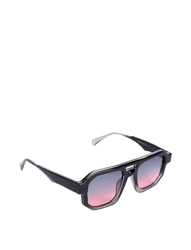 Сонцезахисні геометричні окуляри чорні з градієнтом - фото 2 - Miraton