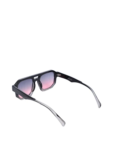 Сонцезахисні геометричні окуляри чорні з градієнтом - фото 3 - Miraton