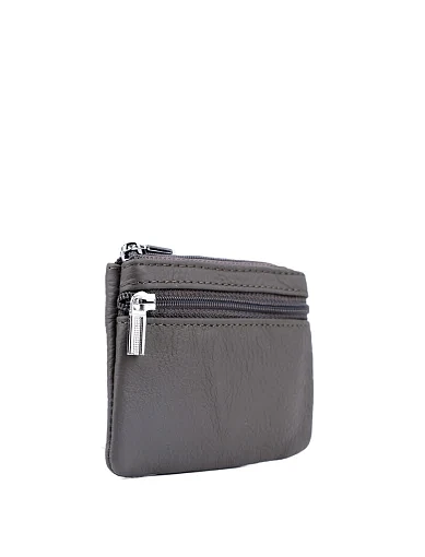 Монетниця шкіряна сіра(438) - фото 2 - Miraton