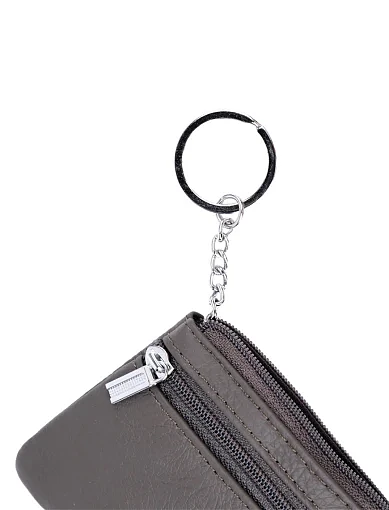 Монетниця шкіряна сіра(438) - фото 4 - Miraton