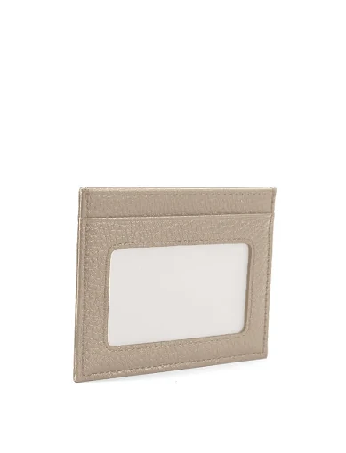 Визитница кожаная бежевая - фото 2 - Miraton