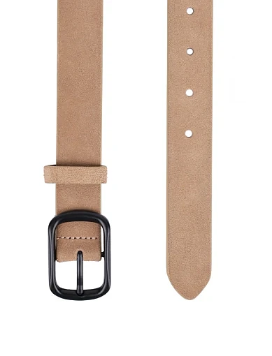 Жіночий ремінь замшевий бежевий - фото 2 - Miraton