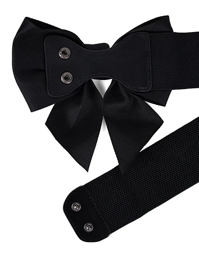 Жіночий ремінь тканинний чорний - фото 2 - Miraton