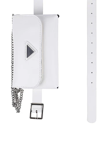 Жіночий ремінь з екошкіри білий - фото 2 - Miraton