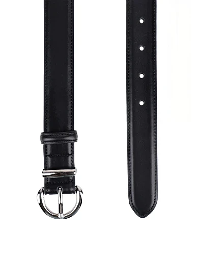 Жіночий ремінь шкіряний чорний - фото 2 - Miraton