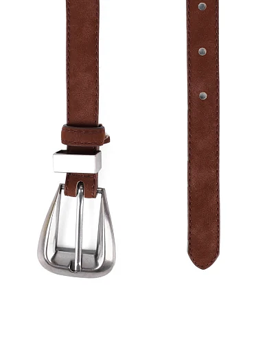 Жіночий ремінь замшевий кемел - фото 2 - Miraton