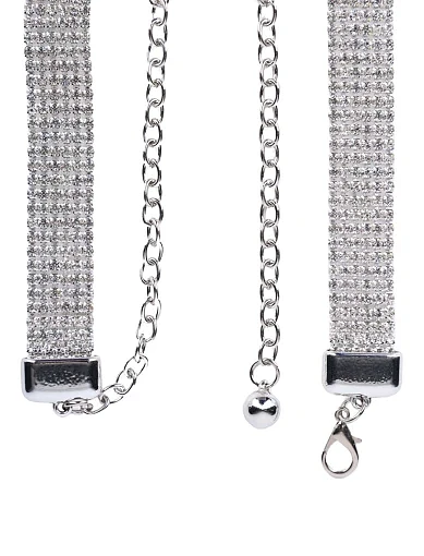 Жіночий ремінь з камінням білий - фото 2 - Miraton