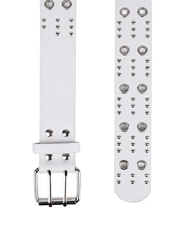 Жіночий ремінь з екошкіри білий - фото 2 - Miraton