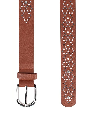 Жіночий ремінь з екошкіри кемел - фото 2 - Miraton