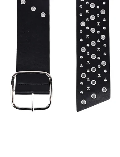 Жіночий ремінь з екошкіри чорний - фото 2 - Miraton