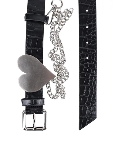Жіночий ремінь з екошкіри чорний - фото 2 - Miraton