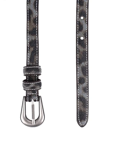 Женский ремень кожаный серый - фото 2 - Miraton