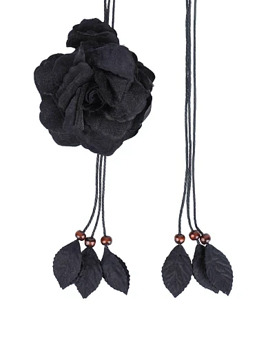 Жіночий ремінь тканинний чорний - фото 2 - Miraton