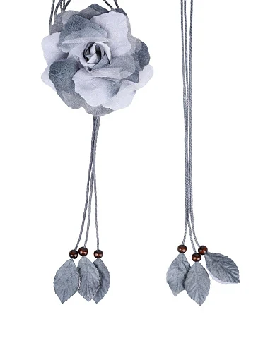 Жіночий ремінь тканинний сірий - фото 2 - Miraton