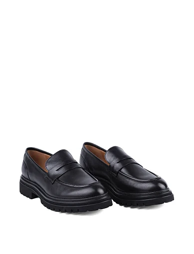 Жіночі туфлі лофери MIRATON шкіряні чорні - фото 3 - Miraton