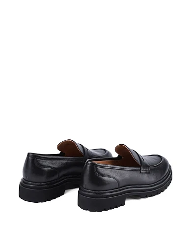 Жіночі туфлі лофери MIRATON шкіряні чорні - фото 4 - Miraton